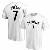 Brooklyn Nets 7 Kevin Durant White Nike T-Shirt,baseball caps,new era cap wholesale,wholesale hats